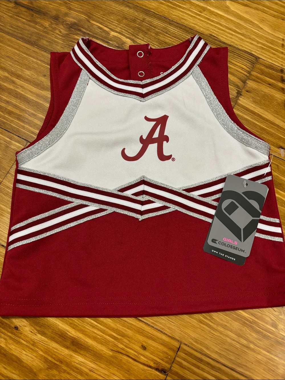 Colosseum Girls Crimson Red and White Alabama Cheer Jersey